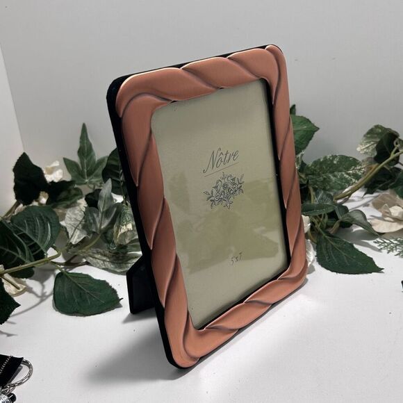 Notre Copper Picture Frame Home 5 X 7 Swirl Design Made in Korea - Picture 3 of 8